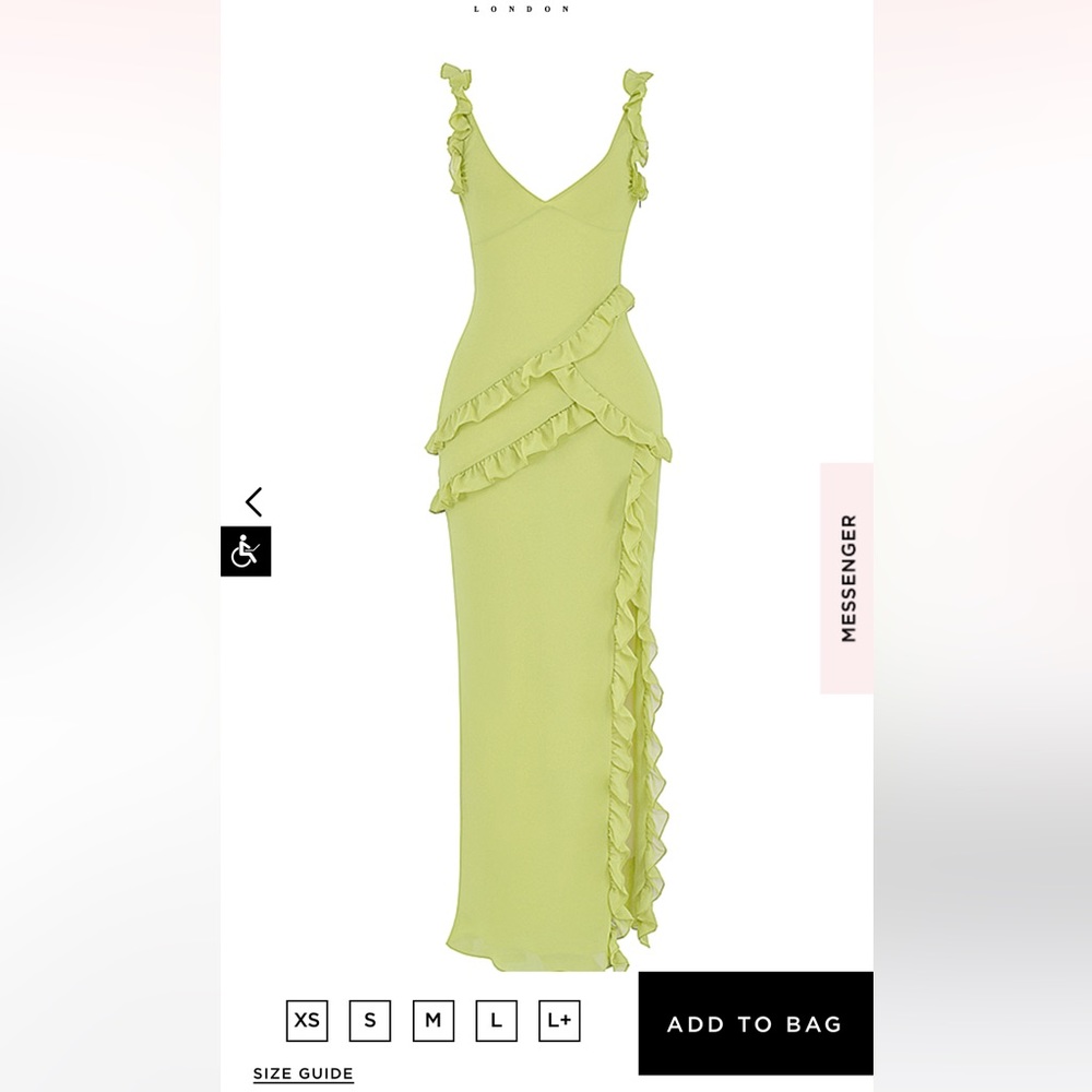 PIXIE 
LIME RUFFLE MAXI DRESS